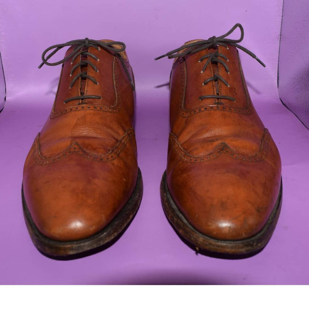 Vintage Peal & Co Brown Leather Oxford Brogue Shoe - 10.5